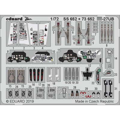 SS652 Eduard photo etched parts 1/72 С-27UB