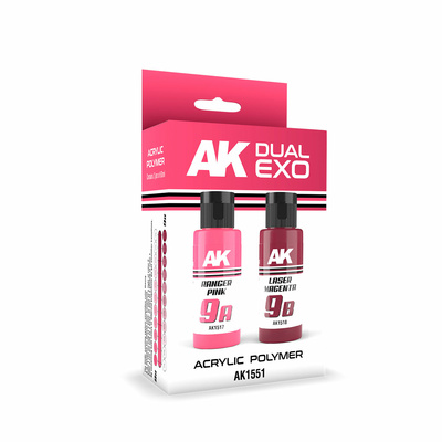 AK1551 AK Interactive Paint Set Dual Exo - 9A Pink Ranger & 9B Laser Magenta