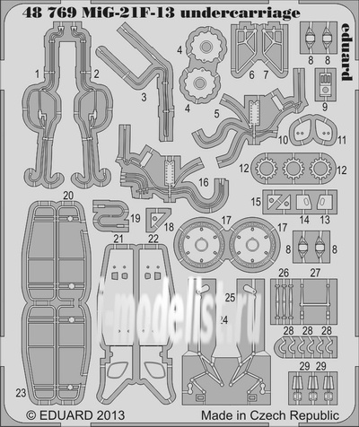 48769 Eduard 1/48 Фототравление MiGG-21F-13 undercarriage