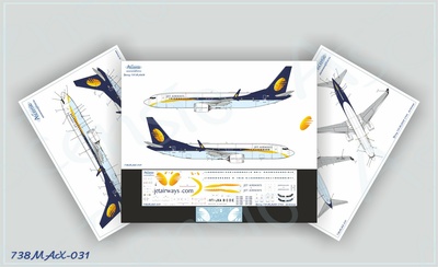 738MAX-031 Ascensio 1/144 Декаль на самолёт Боеiнг 737-8 MAX (Jet Airwaуs)