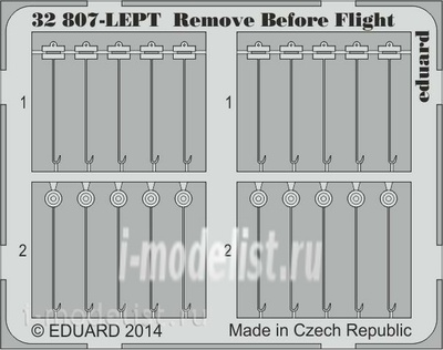 32807 Eduard 1/32 Цветное Фототравление для Remove Before Flight FABRIC