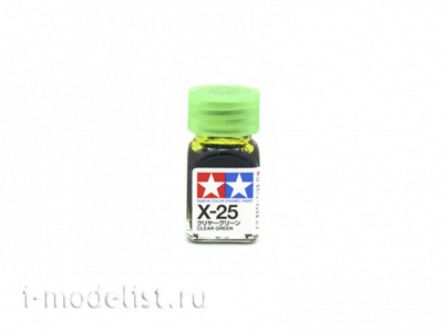 80025 Tamiya X-25 Clear Green (Transparent green) Enamel paint