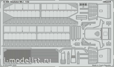 32966 Eduard 1/32 Фототравление для Gladiator Mk.I (ICM)