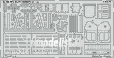 32425 Eduard 1/32 Фототравление для MiGG-29UB undercarriage