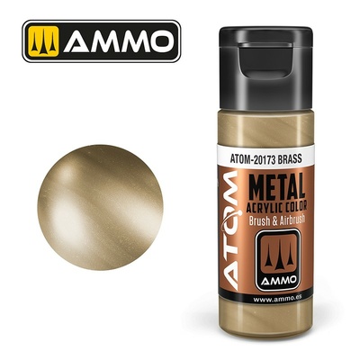 ATOM20173 Ammo Mig Акриловая краска ATOM COLOR METALLIC Латунь / Brass