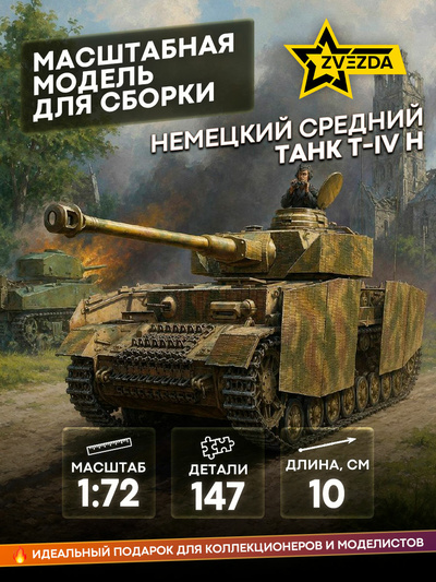 5017 Звезда 1/72 Немецкий средний танк Т-IV H