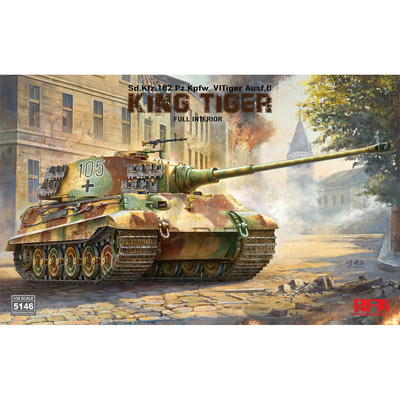 RM-5146 Rye Field Model 1/35 Немецкий танк Pz.Kpfw.VI Ausf.B King Tiger с башней Henschel Sd.Kfz. 182 (с полным интерьером)