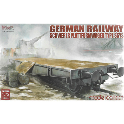 UA72086 Modelcollect 1/72 German Railway Schwerer Plattformwagen Type SSys