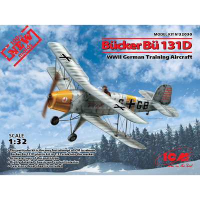 32030 ICM 1/32 Германский учебный самолет Bücker Bü 131D