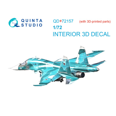 QD+72157 Quinta Studio 1/72 3D Декаль интерьера кабины С-34 (Трубач) (с 3D-печатными деталями)