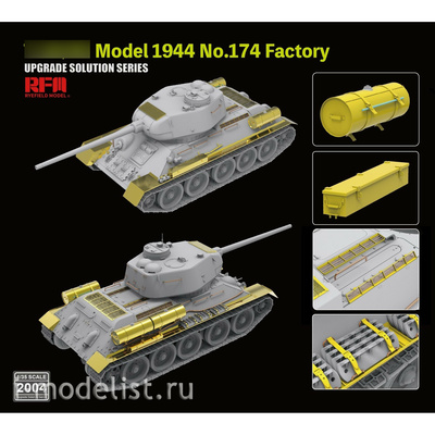 RM-2004 Rye Field Models 1/35 Травление к танку тип 34-85 1944 года, завод № 174