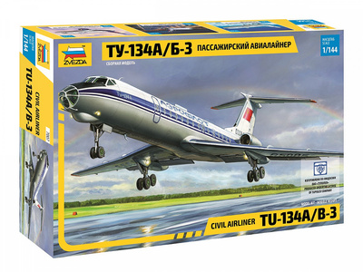 7007 Zvezda 1/144 Passenger airliner Tu-134A/B-3