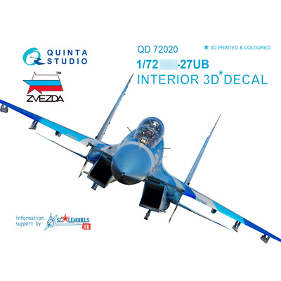 QD72020 Quinta Studio 1/72 3D interior Decal of the С-27UB cabin (for the Zvezda model)