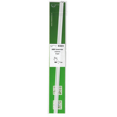 5323 svmodel ABS plastic strip 1x2 mm-length 250 mm-4 pcs.