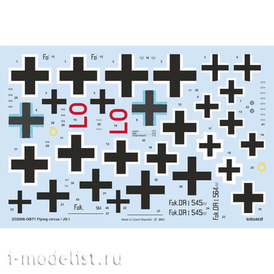 D32008 Eduard 1/32 Декали для Flying circus / JG I