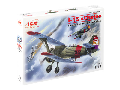 72061 ICM 1/72 Истребитель-биплан ВВС Испании И-15 «Chato»