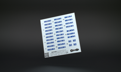 EM72005 Emboss 1/72 Набор рельефных деталей Регистрационные знаки транспортных средств МВД России ГОСТ 50577-2018 Тип 20,21,22
