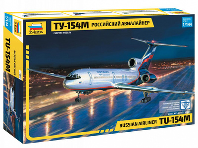 7004 Звезда 1/144 Российский авиалайнер ТУ-154М