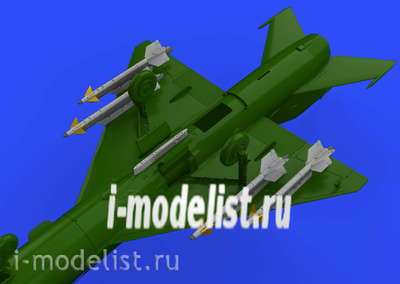 672188 Eduard 1/72 Дополнение R-13M missiles w/ pylons for MiG-21