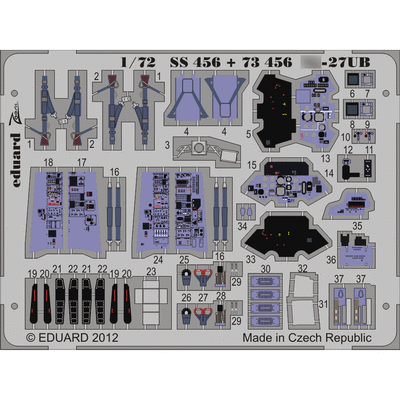 SS456 Eduard 1/72 Цветное фототравление для C-27УБ S. A. (интерьер)