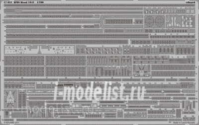 17031 Eduard photo etched parts for 1/700 scale HMS Hood 1941