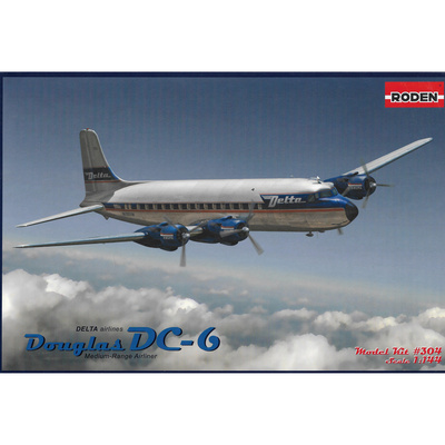 304 Roden 1/144 Пассажирский самолет DC-6, Delta Airlines