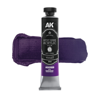 AKAD009 AK Interactive Акриловая краска ARTISTIC DENSE в тюбике - Фиолетовый / VIOLET – ARTISTIC DENSE ACRYLIC COLOR