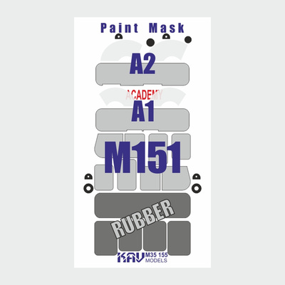 KAV M35 155 KAV Models 1\35 Окрасочная маска на M151 A1/A2 (Academy) 