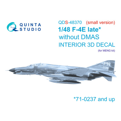 QDS-48370 Quinta Studio 1/48 3D Декаль интерьера кабины F-4E late без DMAS (Meng) (Малая версия)