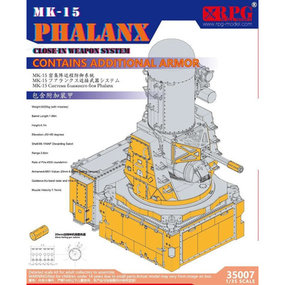 35007 RPG-Model 1/35 Mark 15 Phalanx CIWS Naval Anti-aircraft Artillery System with Additional Armor