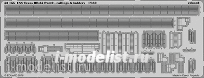 53155 Eduard 1/350 Фототравление для USS Texas BB-35 pt 2 - railings & ladders 1/350