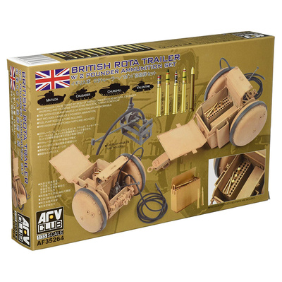 AF35264 AFVClub 1/35 British Rota Trailer w/ 2 Pounder Ammunition Set