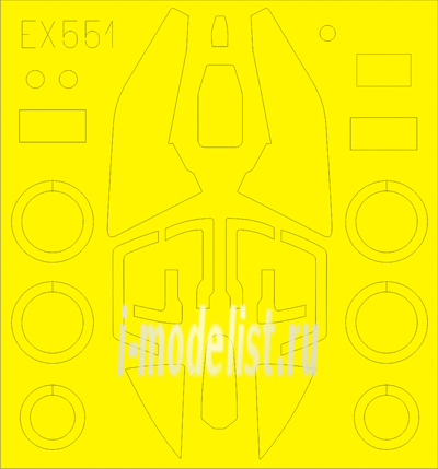 EX551 Eduard 1/48 Окрасочная маска для С-17 M3/ M4