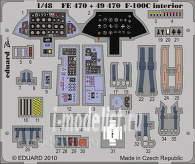 FE470 Edward 1/48 Color photo-etching for F-100C interior S. A.