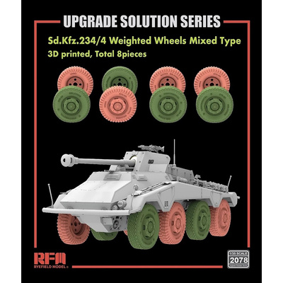 RM-2078 Rye Field Model 1/35 Колёса для SdKfz.234/4 под нагрузкой, смешанный тип (8 шт.)