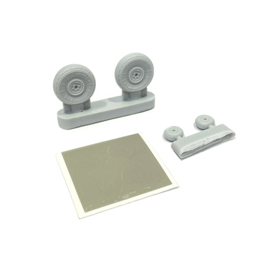 RS48022 Э.В.М. 1/48 Колёса шасси (для бетонных аэродромов) для модели Советского истребителя Я-9Д фирмы 