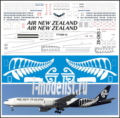 777300-14 PasDecals 1/144 Декаль на Boing 777-300 Air New Zeland