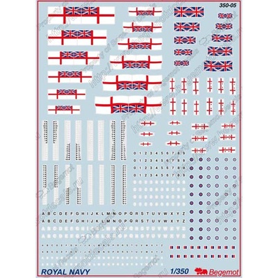 350005 Begemot 1/350 Декаль ВМФ Великобритании
