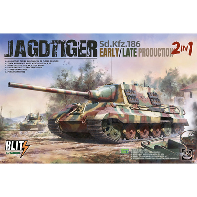 8001 Takom 1/35 Немецкая САУ Sd.Kfz.186 Jagdtiger ранняя/поздняя (2 в 1)