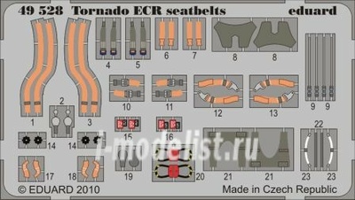49528 Eduard 1/48 Фототравление для Tornado ECR seatbelts