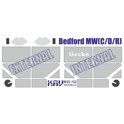 M35 152 KAV models 1/35 Окрасочная маска на Bedford MW (Gecko)