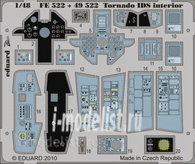 FE522 Eduard 1/48 Цветное фототравление для Tornado IDS interior S. A.