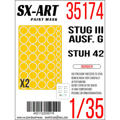 35174 SX-Art 1/35 Окрасочная маска StuH 42 & StuG III Ausf. G (Border)