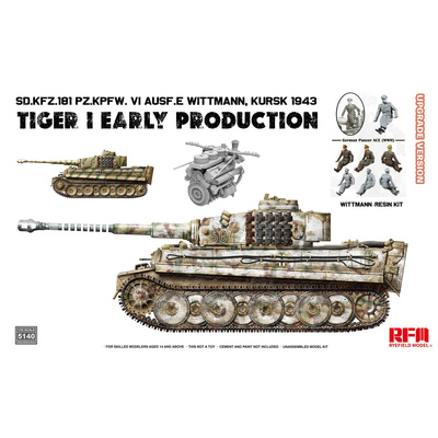 RM-5140 Rye Field Model 1/35 Немецкий танк Sd.kfz.181 Tiger I (ранний, Курск 1943) с двигателем и фигуркой Михаэля Виттманна