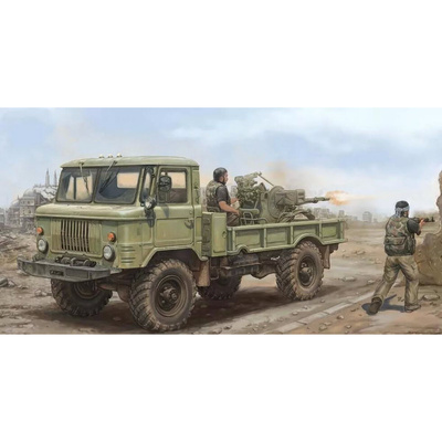 01017 Трубач 1/35 Российский автомобиль 66 с зенитной установкой ЗУ-23-2