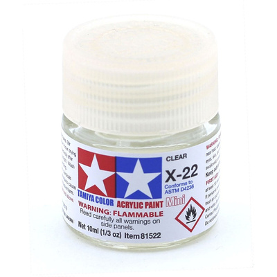 81522 Tamiya Акриловая краска X-22 Clear (прозрачная), 10 мл