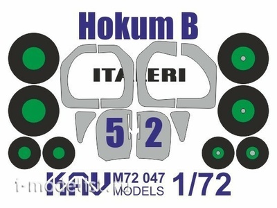 M72 047 KAV Models 1/72 Окрасочная маска для модели К@-52 производства Italeri / Моделис