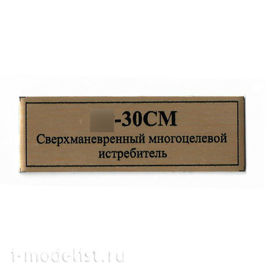 Т318 Plate Табличка для С-30СМ 60x20 мм, цвет золото
