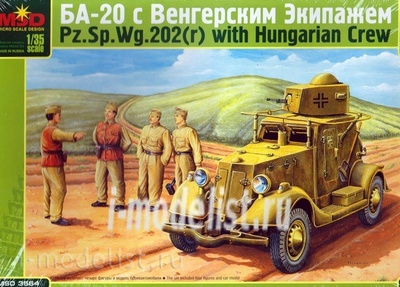 3564 Maket 1/35 BA-20 (Pz.Sp.Wg.202 (r) with Hungarian crew