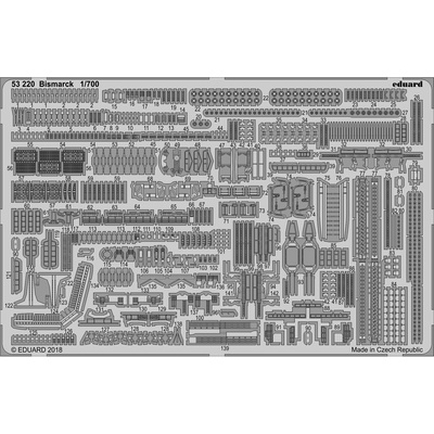53220 Eduard 1/700 Photo Etching for Bismarck